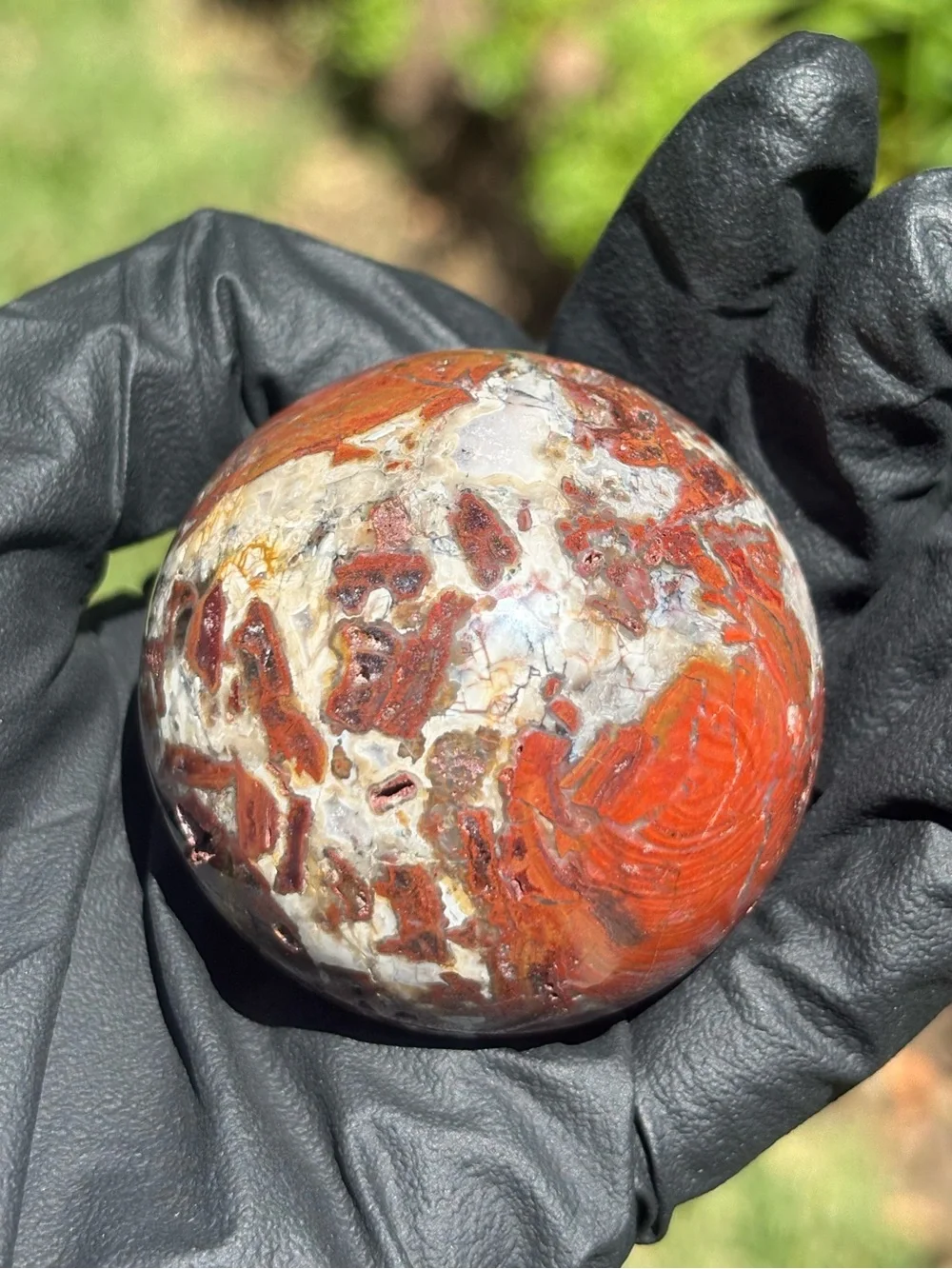 Warring State Agate Crystal Sphere with Natural Imperfections